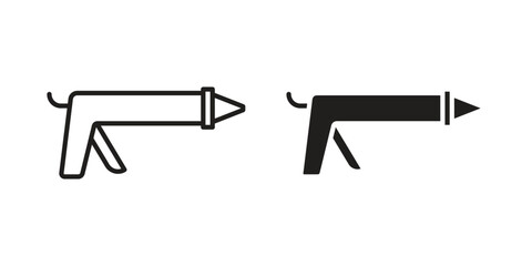 Caulk gun icons for templates, web design and infographics