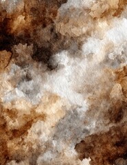 Abstract watercolor pattern: A close-up view of an expressive watercolor abstract background, featuring a blend of warm earth tones and textured details. capturing the creative beauty