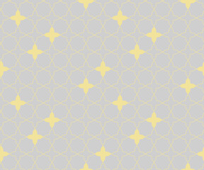 Grey Quatrefoil Seamless Geometric Pattern
