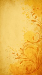 Elegant Floral Artwork: Intricate floral patterns dance gracefully across a textured canvas, infused with warm hues. The artwork captures a sense of artistic finesse.