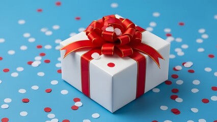 gift box with red ribbon
