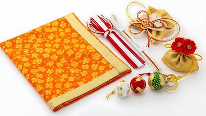 Beautiful indian raksha bandhan gift set with saree and rakhi