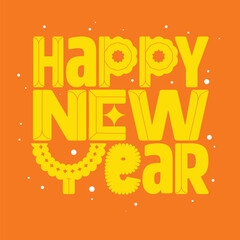 Minimal New Year illustration concept for branding purposes.