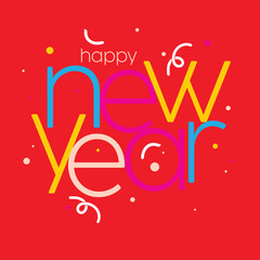New Year graphic vector illustration for creative design use.