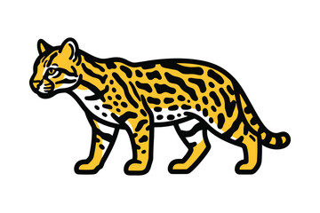African serval mascot vector illustration