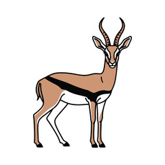 African antelope mascot vector illustration