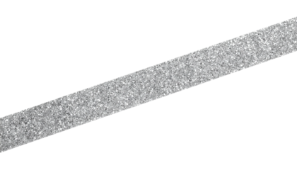 A glittery silver strip on a transparent background for design and decoration purposes