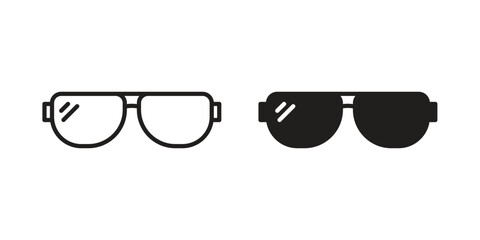 Sun glasses icons for templates, web design and infographics