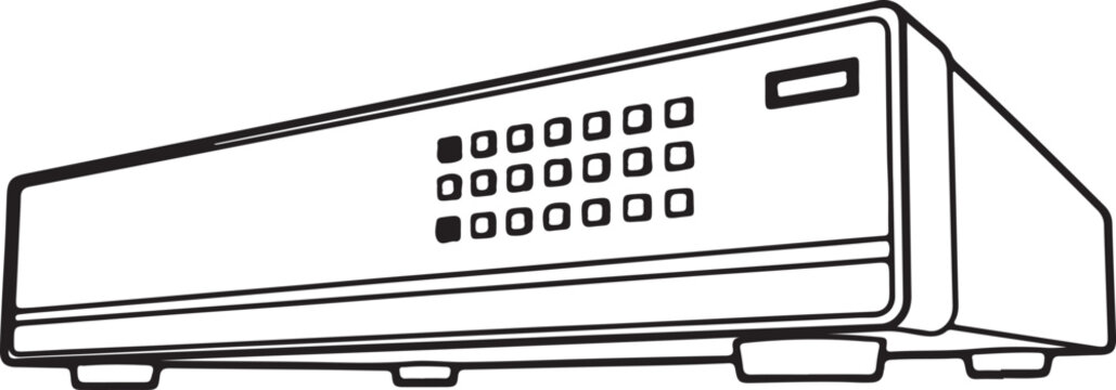 Digital Video Recorder (DVR) Device Outline Illustration