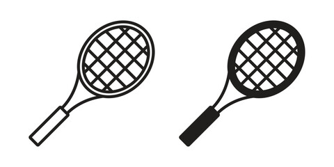 Tennis racket icons for templates, web design and infographics
