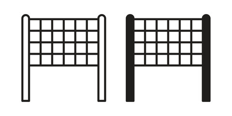 Volleyball net icons for templates, web design and infographics
