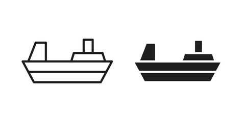 Warship icons for templates, web design and infographics © Creatives