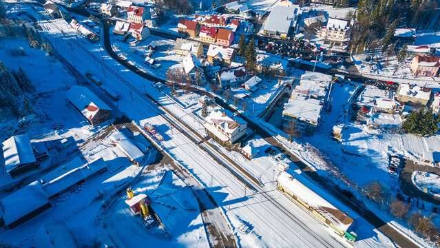 Delnice Winter Aerial