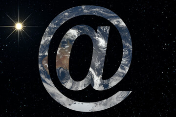 esign,concept,illustration,minimal,abstract,innovation
Earth As Digital At Symbol
Global planet visualized as modern internet communication icon symbol
https://epic.gsfc.nasa.gov/archive/natural/2025
