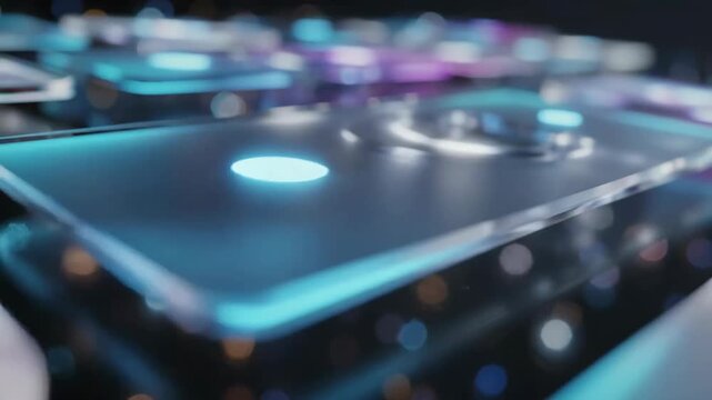 Vibrant RGB Keyboard Keys in Slow Motion.