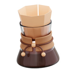 Coffee Pour-Over Maker with Filter and Stand