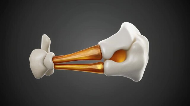 3D Animation of Human Lunate Bone Rotation in Wrist Joint