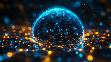 A stunning digital representation of a glowing orb that symbolizes innovation and connectivity in a networked world.