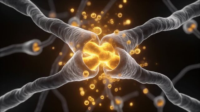 3D Animation of Presynaptic Vesicle Fusion in Neurons