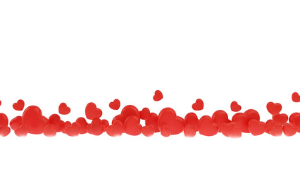 Red dots forming line