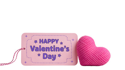 Happy valentine's day tag with heart