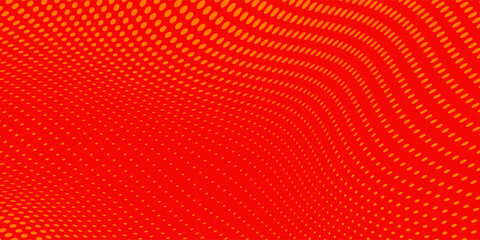 Dots halftone orange color pattern gradient texture with technology digital background. Dots pop art comics with summer background.