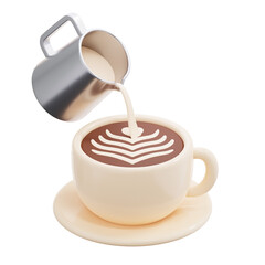 Hot Chocolate with Swirling Design