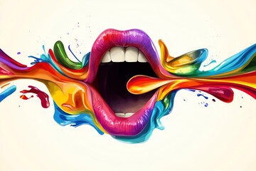 Creative voice and self expression vector illustration