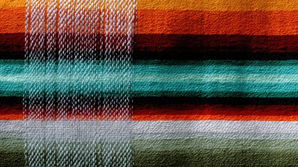   A close-up of a colorful checkered fabric, featuring a pattern in the center of the grid