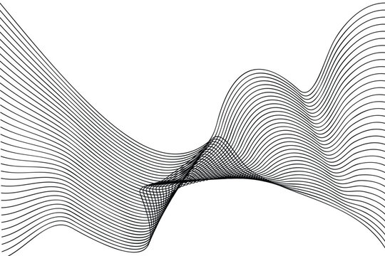 Abstract wavy pattern with intersecting grid elements
