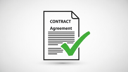Approved contract agreement with green checkmark