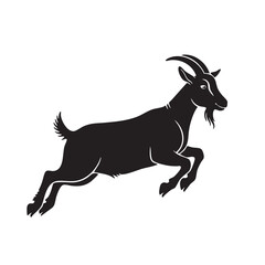 Obraz premium Goat silhouette vector on white background 
