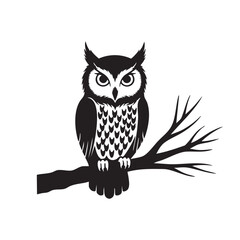 Owl silhouette vector 