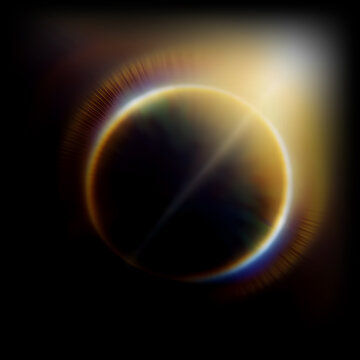 Crowned eclipse ring lens flare overlay with spiked chromatic corona, diagonal light streak and deep atmospheric haze, perfect for mystical sci‑fi, fantasy or cosmic artwork

