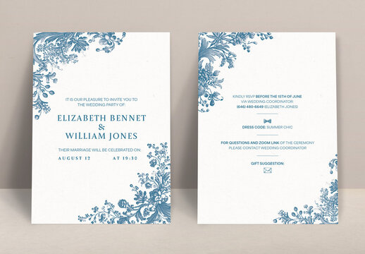 Wedding invitation design template