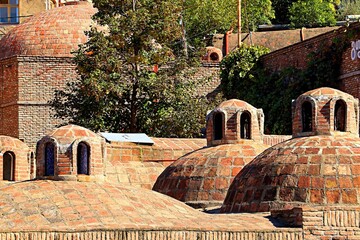 The domed roof of the sulfur baths in Tbilisi