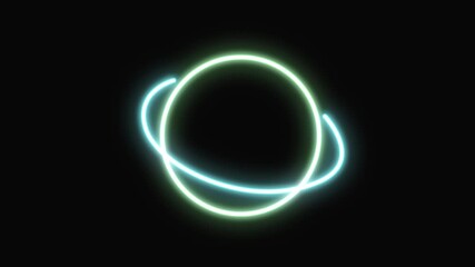 A glowing neon sign with an image on a dark background, symbolizing various themes, food, drinks, cafes, bars, flowers, beauty, cars, and other items.