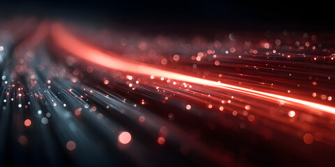 Red line of light speed motion background. red fast movement background design faster. concept texture of digital technology speedy move and space black