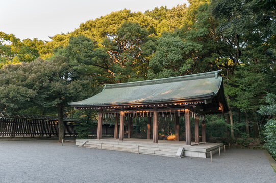 Kaguraden Hall of Shinto Music and Dance at the Meiji Shrine in Tokyo, Japan