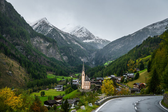 Saint Vincent Church in Heiligenblut town, Austria