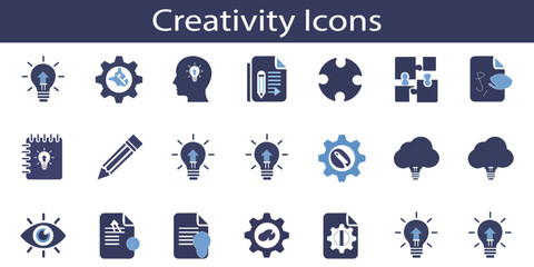 Set of vector people icons for business, technology, social networks, and modern web concepts