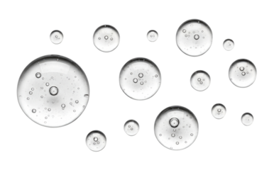 Water droplets on a black surface transparent background cutout png