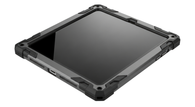 3d rugged tablet case transparent background cutout png - Powered by Adobe