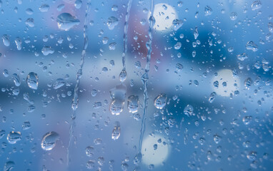 water drops on the window