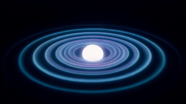 White dwarf star emitting gravitational waves in space