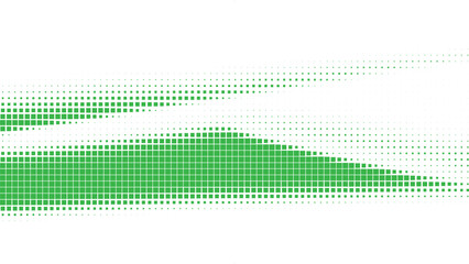 Green Halftone Horizontal Wave Vector Background for Natural Visual Design, used in eco branding and presentations