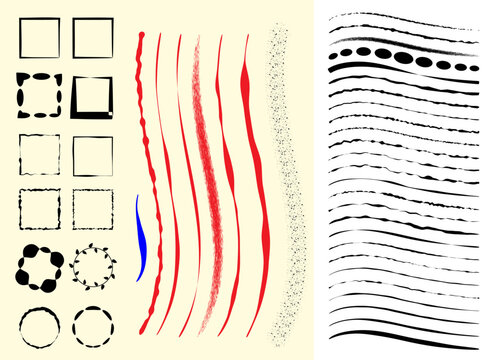 Ink and Paint Vector Brushes for Adobe Illustrator &mdash; Pattern Ornament Illustrator Brushes Set
