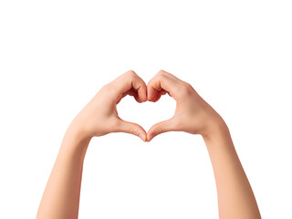 Obraz premium Hands forming a heart shape isolated on transparent background