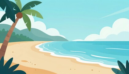 Celebrating children's day with vibrant background patterns at a beach paradise enhancing fun and joyful memories in a sunny coastal environment