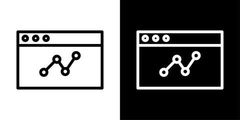 Data analytics icon representing data analysis, metrics evaluation, performance tracking, insights generation, and business intelligence.